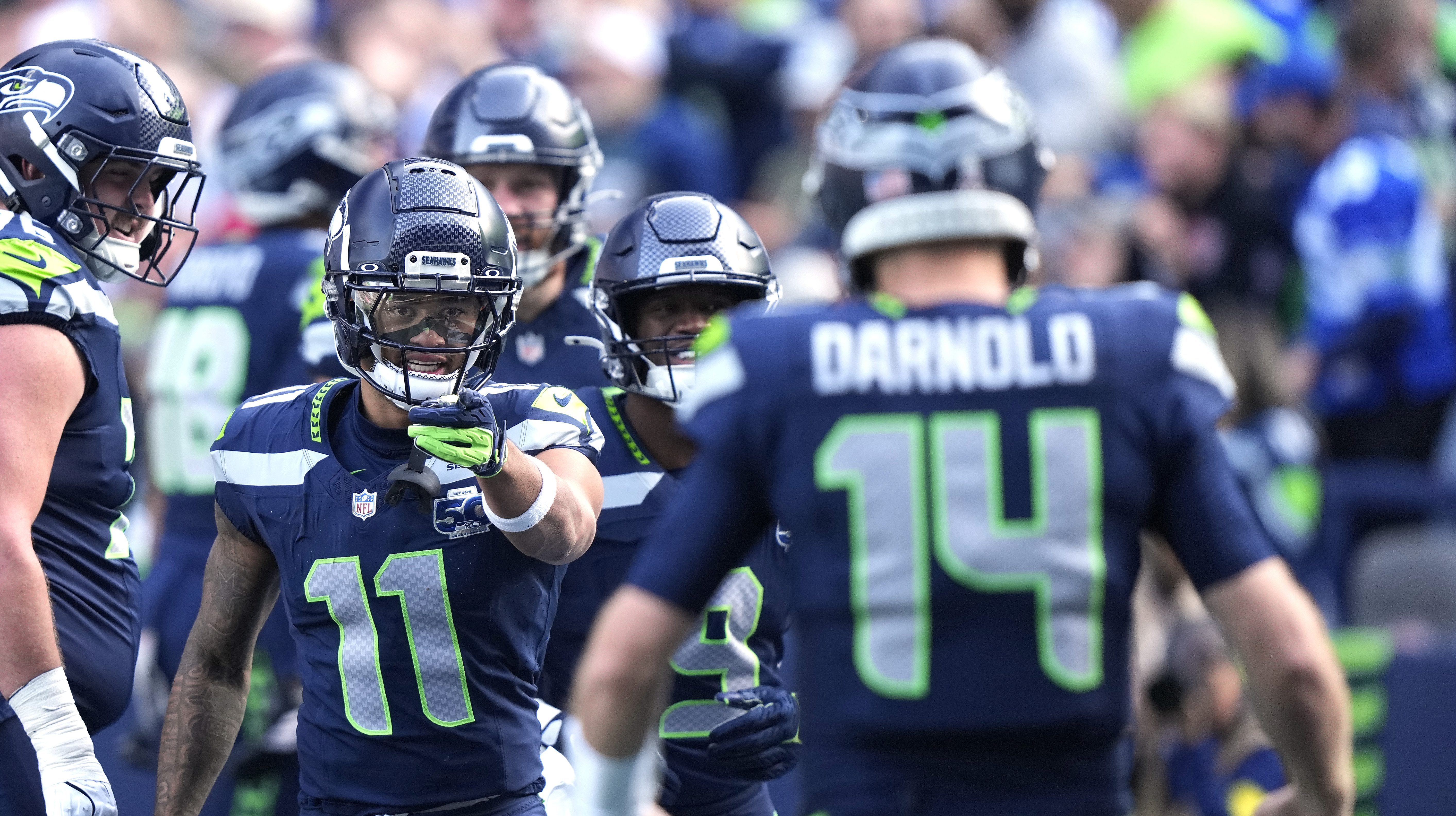 Jaxon Smith-Njigba’s brutally honest take on QB Sam Darnold before Super Bowl.