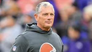 Defensive coordinator Jim Schwartz of the Cleveland Browns