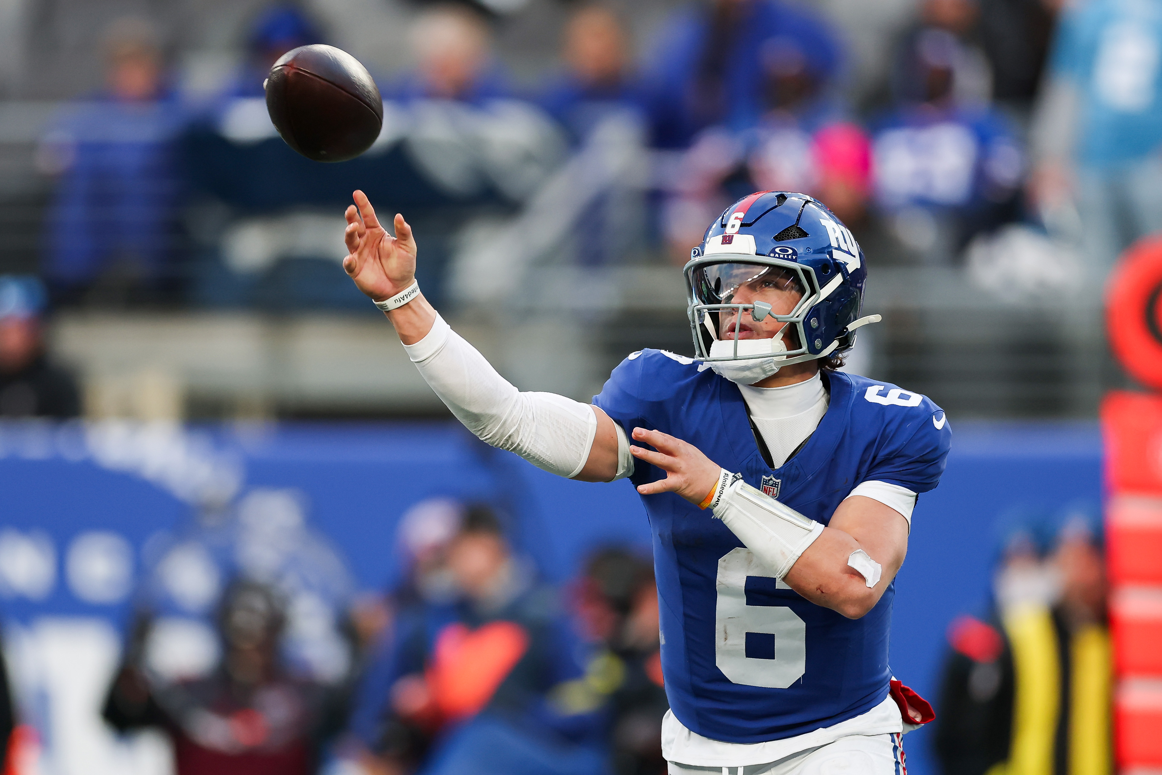 Jaxson Dart surprisingly ranked low on year-end NFL QBs list.
