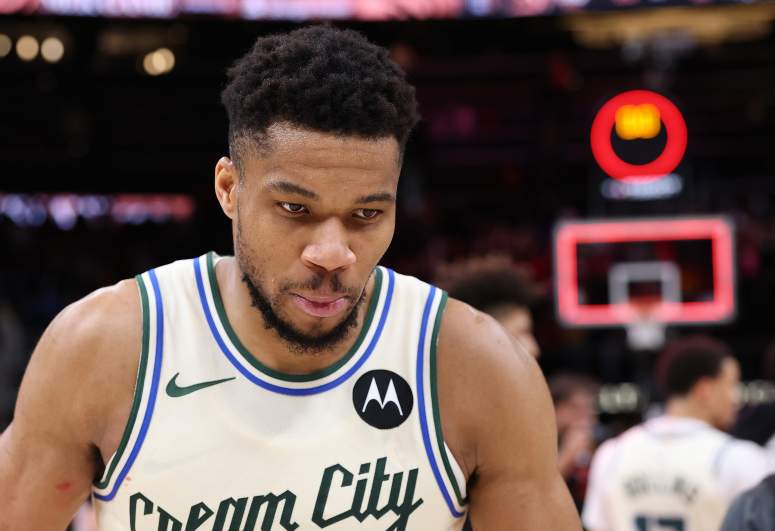 Milwaukee Bucks start Giannis Antetokounmpo during an NBA game.