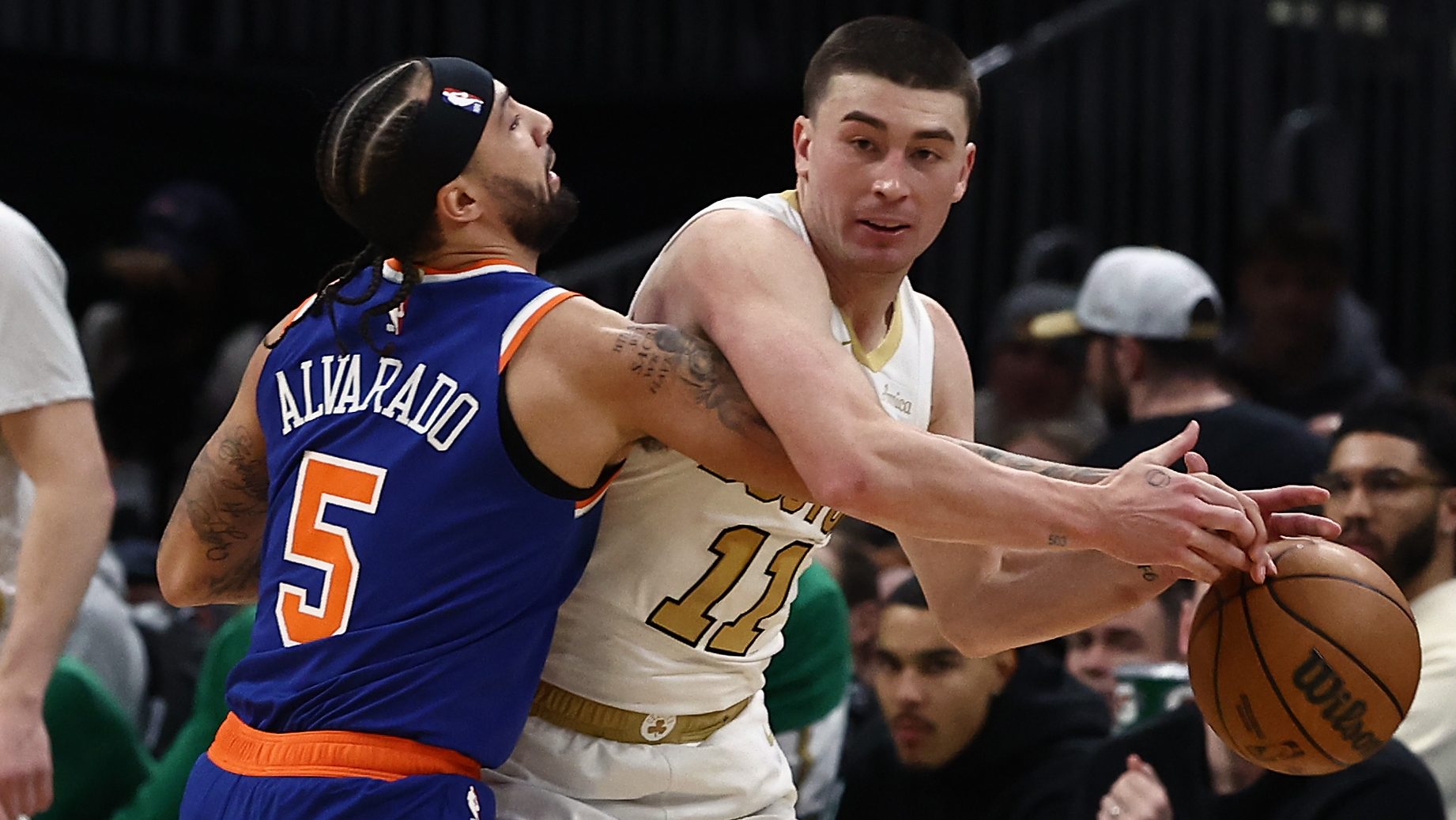 Jose Alvarado #15 of the New York Knicks