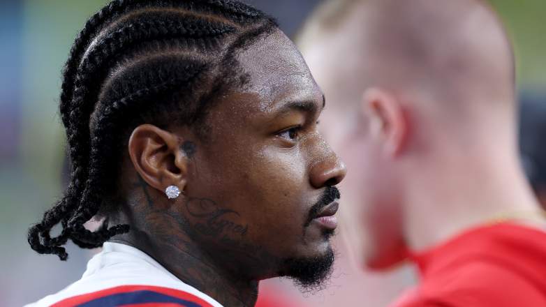 Stefon Diggs #8 of the New England Patriots