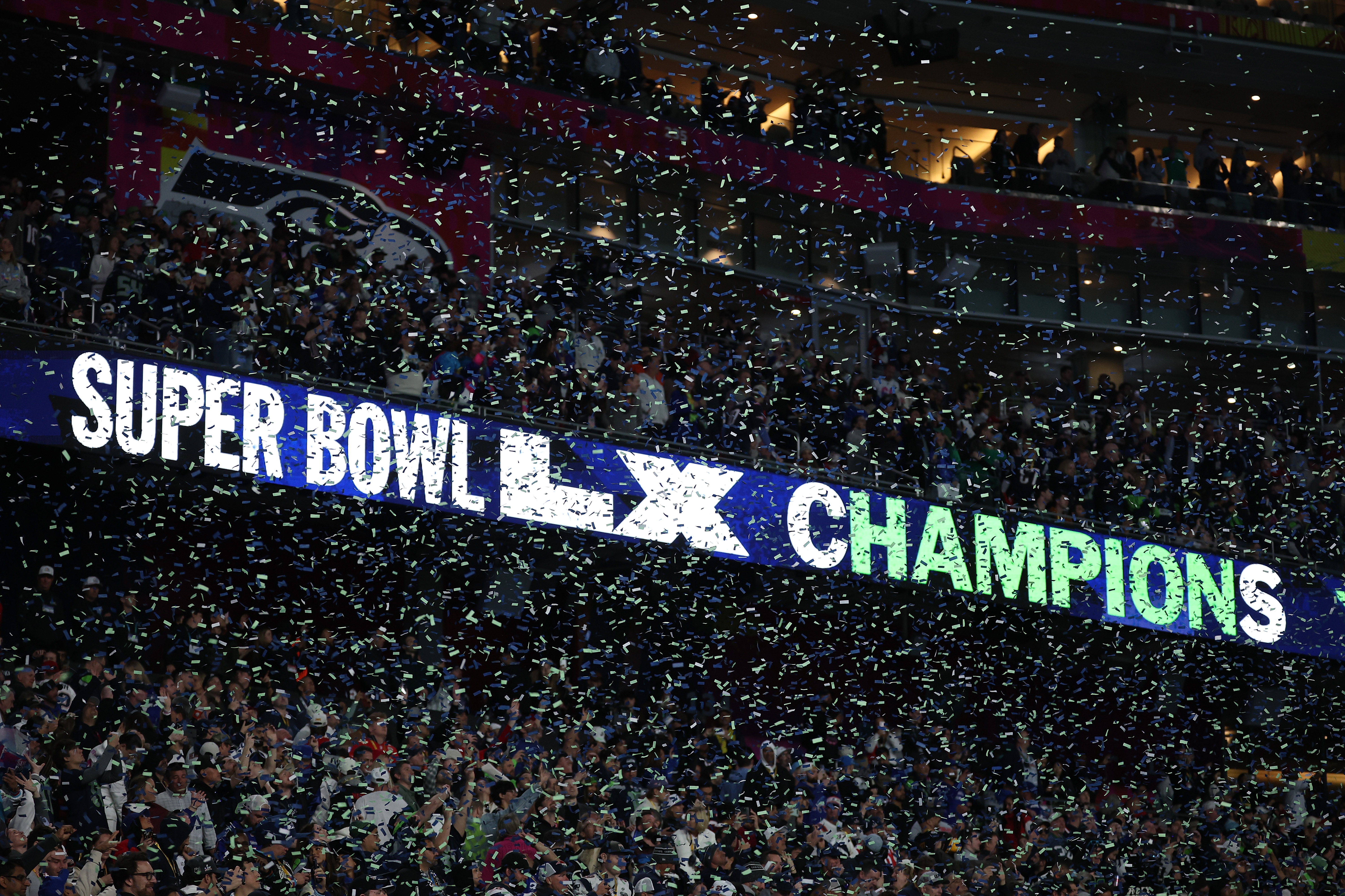Seahawks star taunts Patriots after Super Bowl LX victory; fans react.