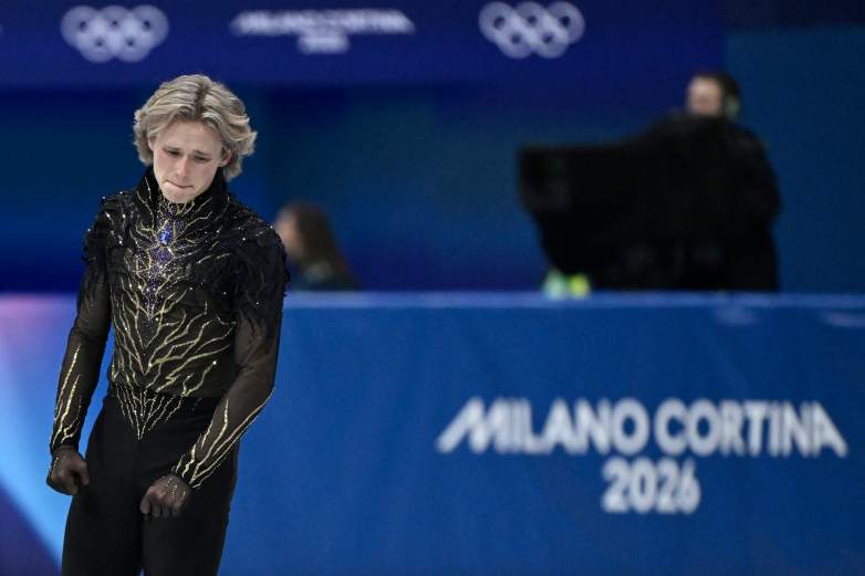 Ilia Malinin is emotionally defeated after failing to medal at the men's free skate event at the Winter Olympics in Milan-Cortina