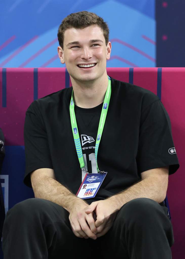 Indiana quarterback Fernando Mendoza during the NFL Combine. 