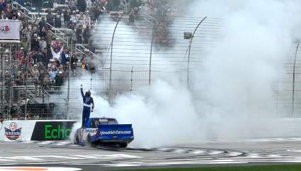 NASCAR’s Carson Hocevar and Stewart Friesen Come up Short Battling Kyle Busch in Atlanta Truck Race