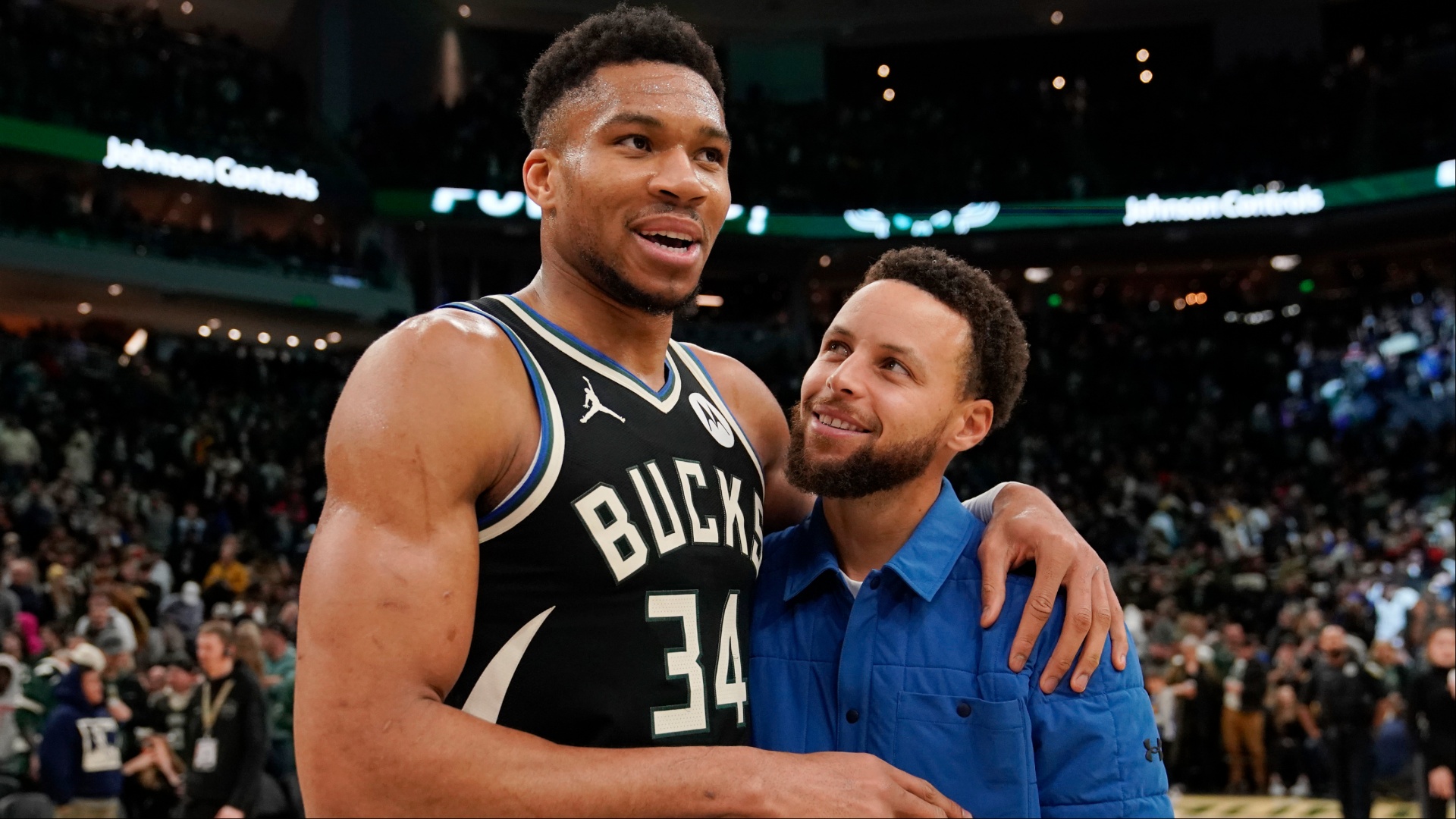 Giannis Antetokounmpo and Steph Curry