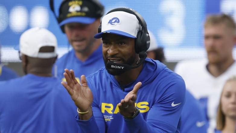 Los Angeles Rams defensive passing game coordinator Aubrey Pleasant during the 2025 preseason.
