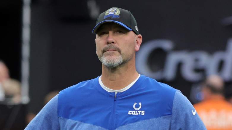 Indianapolis defensive coordinator Gus Bradley during the 2022 season.