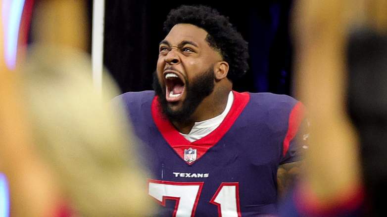 Tytus Howard #71 of the Houston Texans was traded to the Cleveland Browns