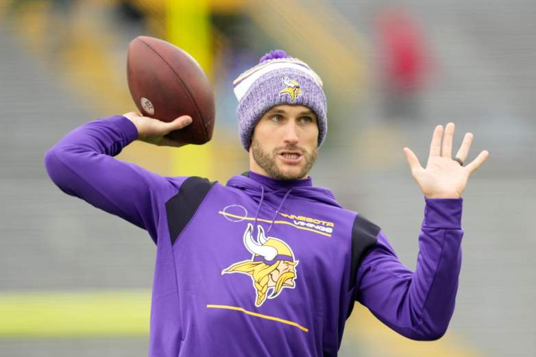 Former Minnesota Vikings quarterback Kirk Cousins during an NFL game.