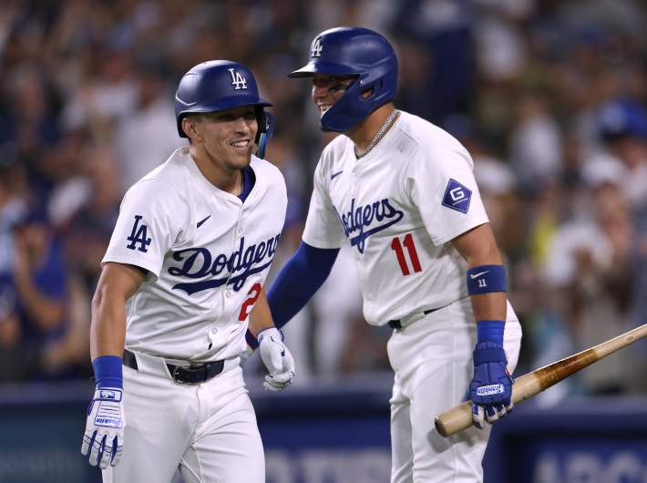 Tommy Edman, Miguel Rojas, Los Angeles Dodgers.