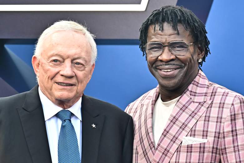 Dallas Cowboys owner Jerry Jones and Hall of Famer Michael Irvin