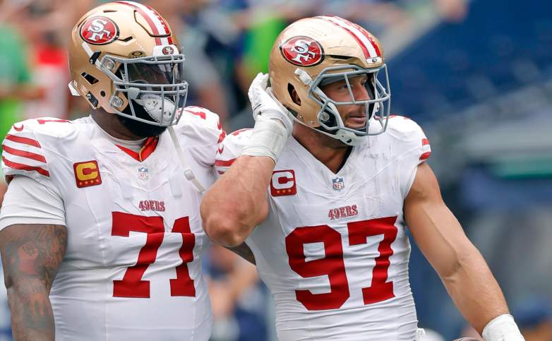 San Francisco 49ers DE Nick Bosa and OT Trent Williams
