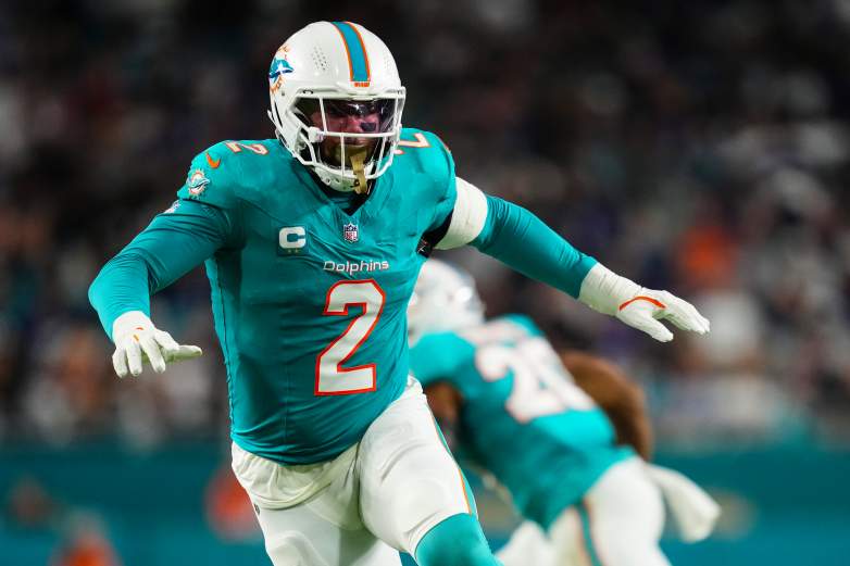 Newly signed Buffalo Bills pass-rusher Bradley Chubb