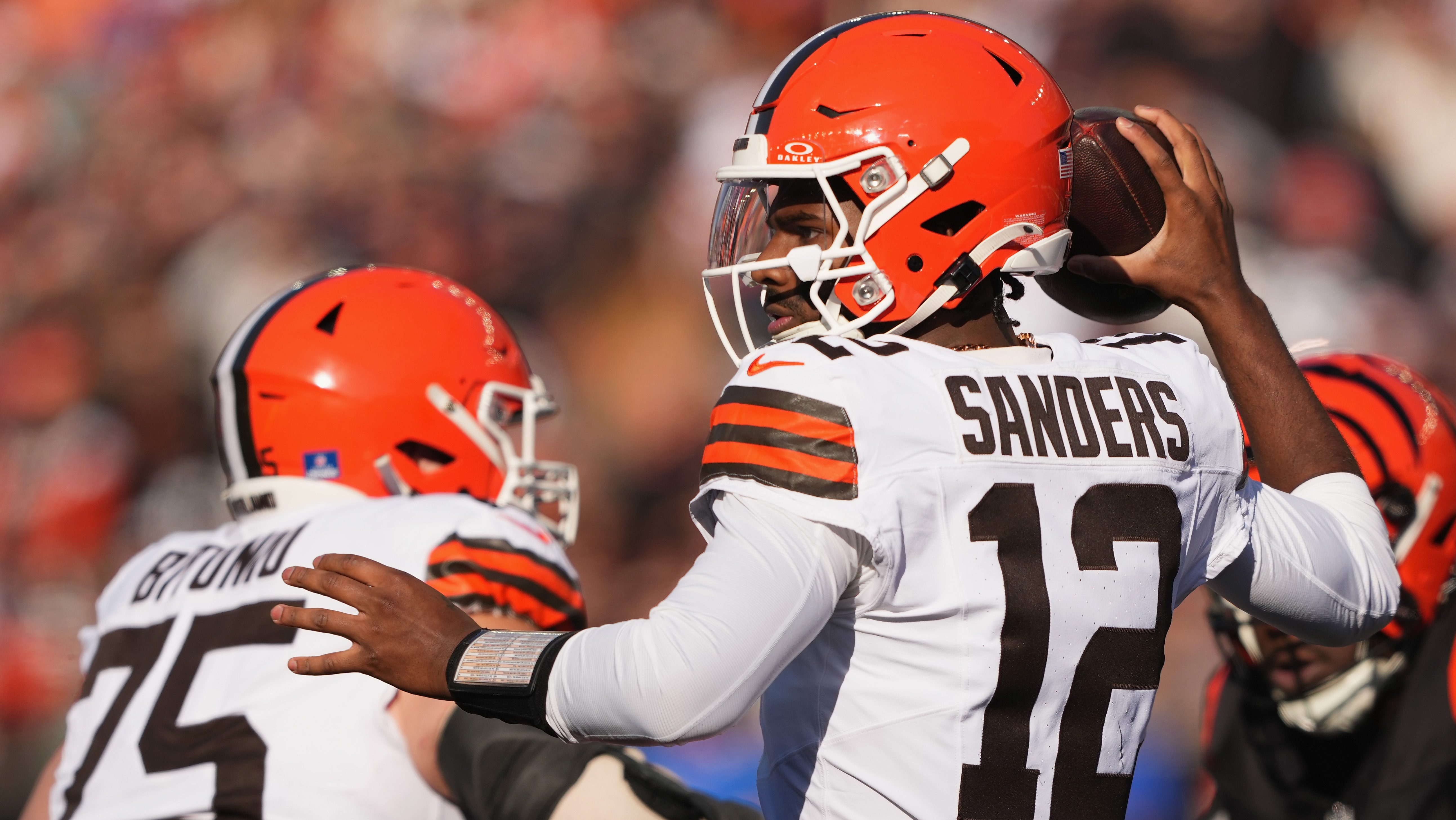 Shedeur Sanders and Joel Bitonio