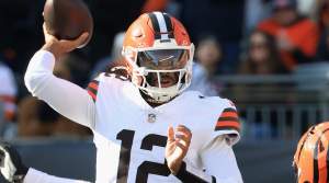 Cleveland Browns quarterback Shedeur Sanders will compete for the starting job.