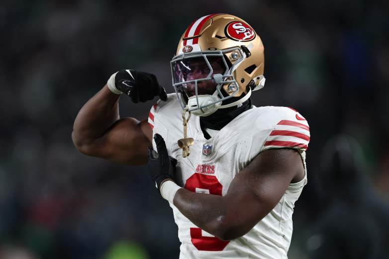 Former San Francisco 49ers running back Brian Robinson Jr. during an NFL game.