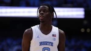 Caleb Wilson #8 of the North Carolina Tar Heels is a Top 10 pick.