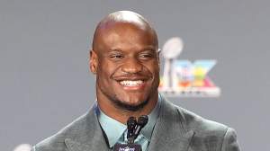 Former Seattle Seahawks running back Kenneth Walker during a press conference.