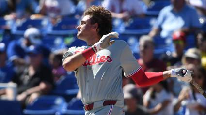 Phillies Trying First Base Prospect in Outfield as Rojas Suspension Looms