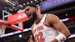 Knicks Karl-Anthony Towns, Karl-Anthony Towns Mike Brown criticism comments, Towns contract, KAT stats, Miles McBride injury update, Knicks injury report vs. Spurs, New York Knicks San Antonio Spurs NBA Cup Final rematch game,