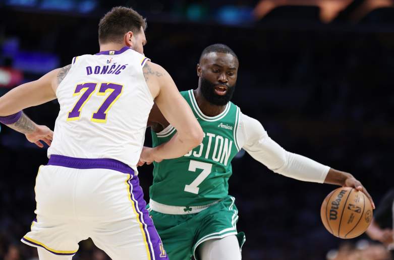 Jaylen Brown and Luka Doncic