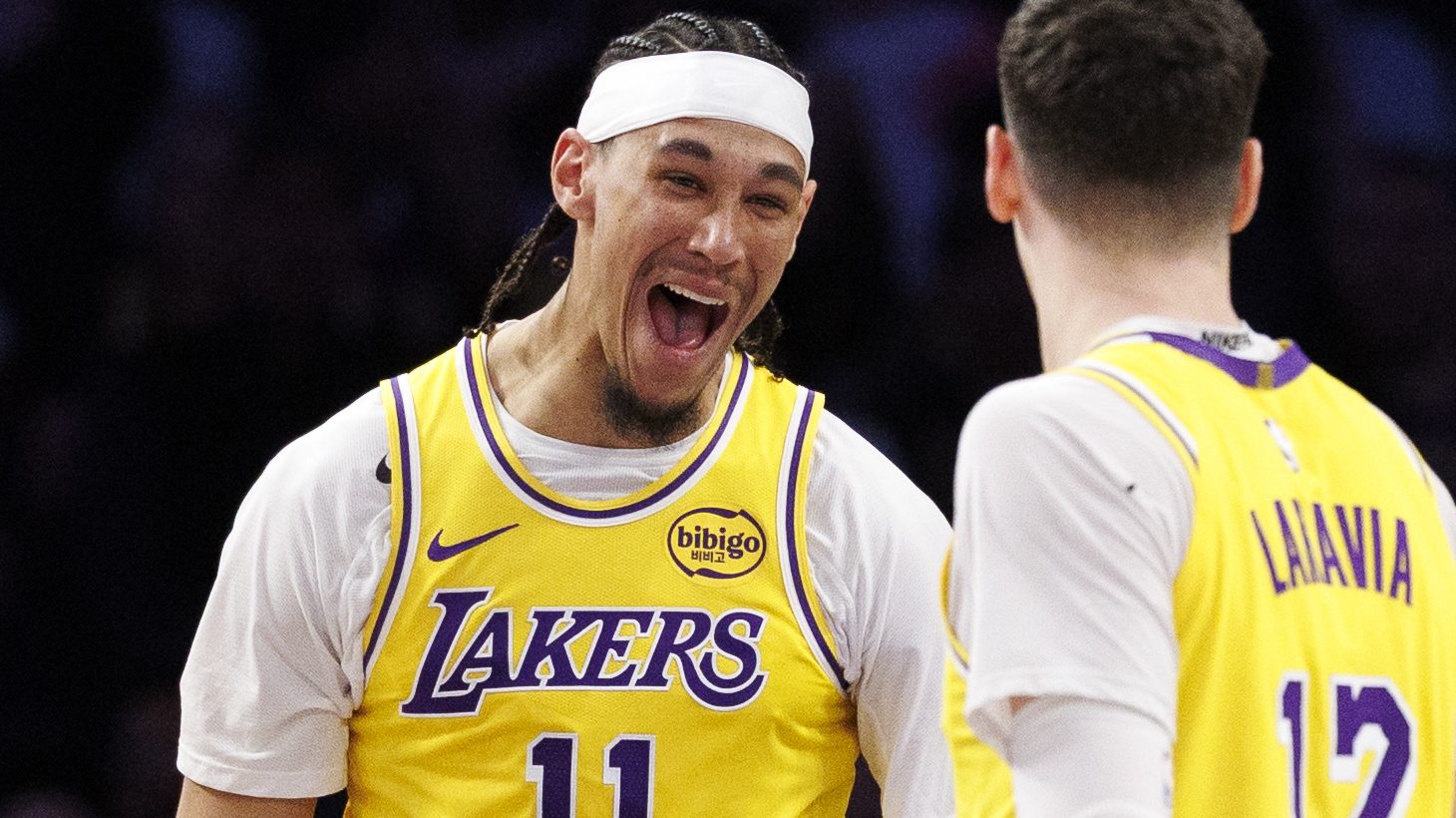 Los Angeles Lakers center Jaxson Hayes (11) could replace Deandre Ayton as starter.