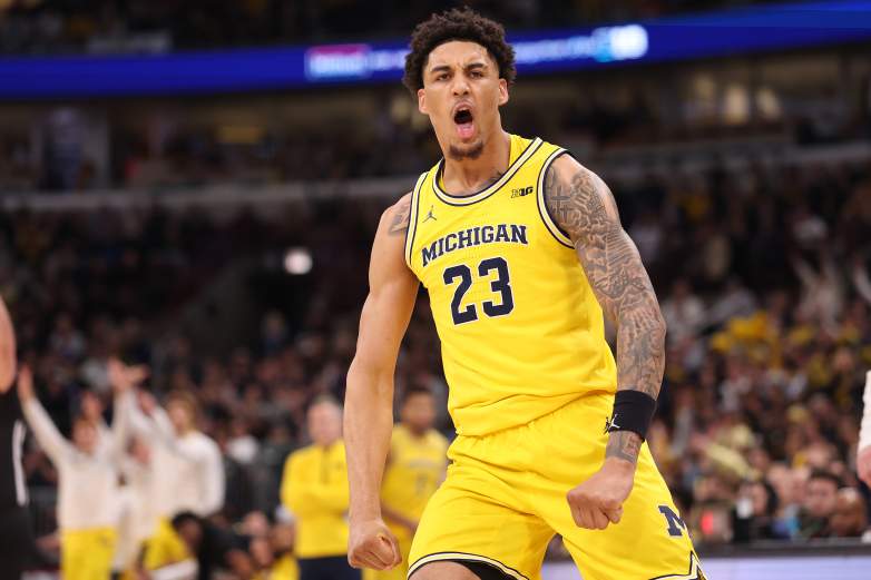 Michigan men's basketball star Yaxel Lendeborg during NCAA March Madness.