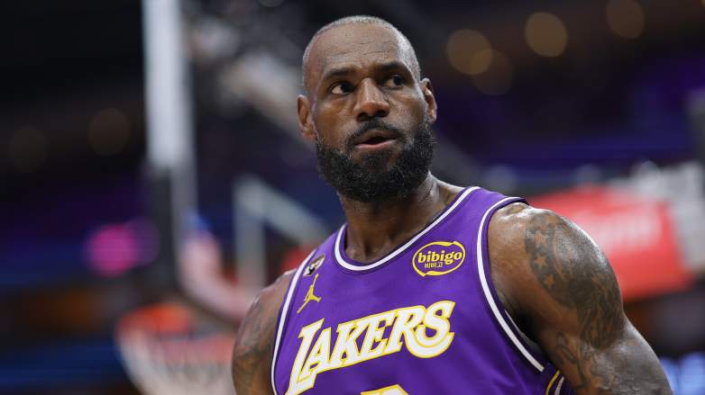 LeBron James #23 of the Los Angeles Lakers