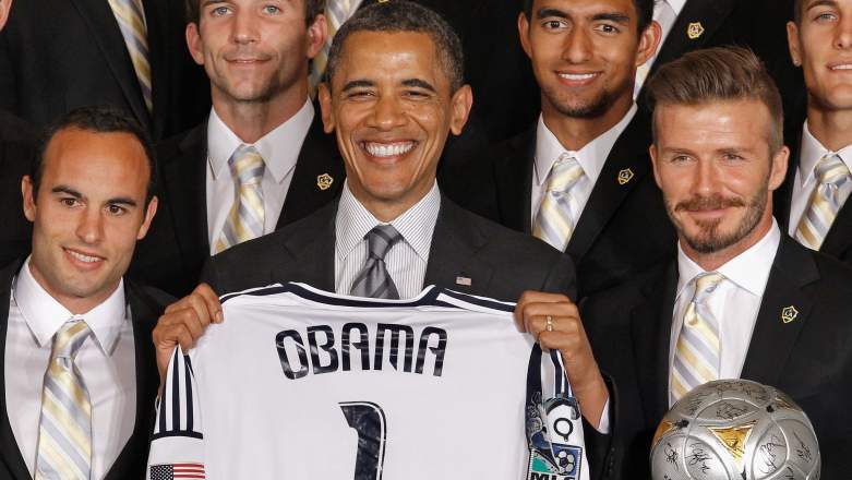 Landon Donovan, Barack Obama, and David Beckham