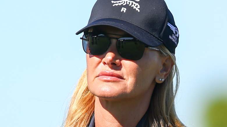 Vanessa Trump reacts at a golf tournament amid reports she may "walk" from Tiger Woods relationship.