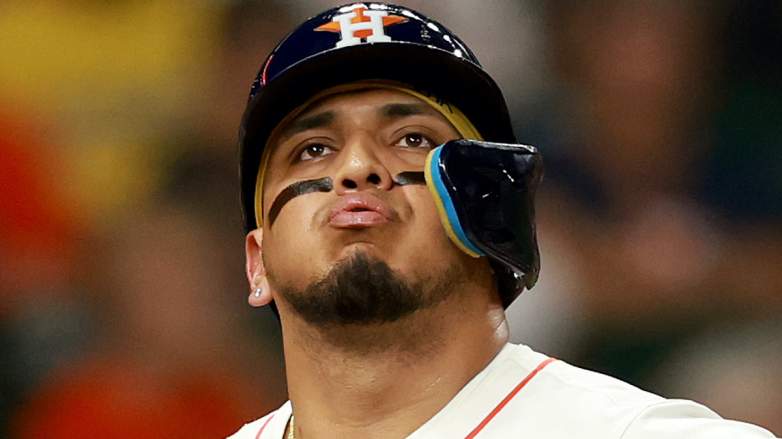Houston Astros third baseman Isaac Paredes during an MLB game