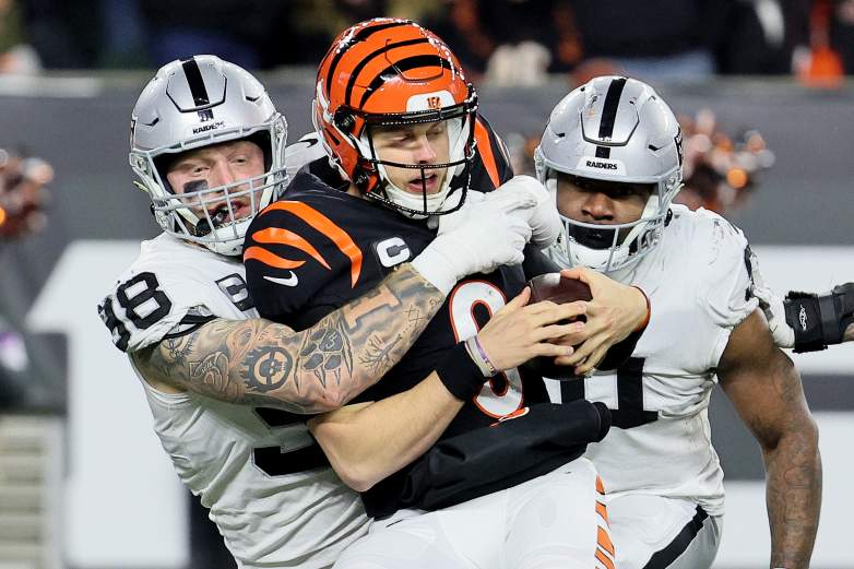 Maxx Crosby Las Vegas Raiders Joe Burrow Cincinnati Bengals