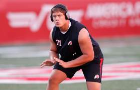 Patriots Draft Pick Caleb Lomu Shares Excitement Blocking for Drake Maye