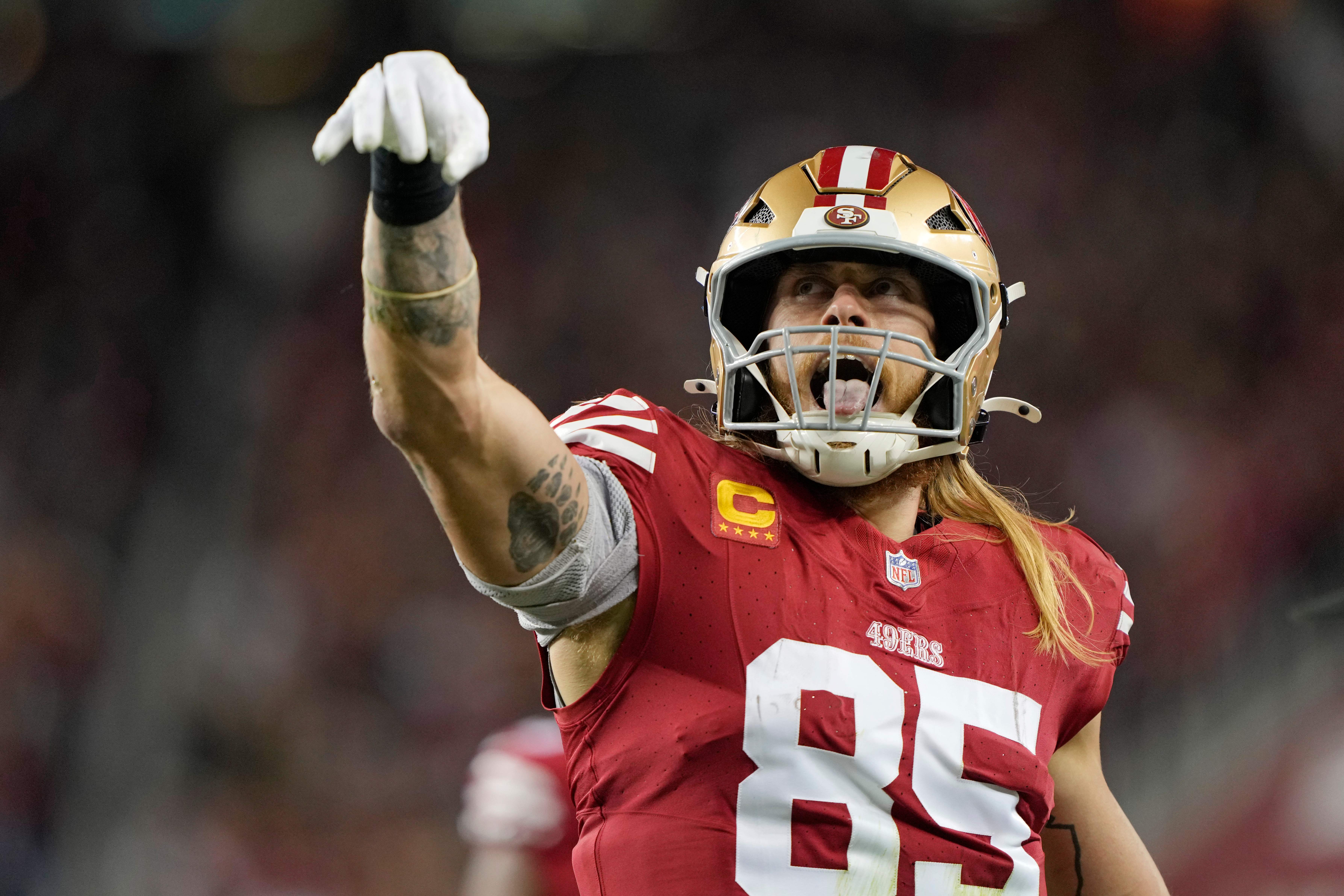 San Francisco 49ers tight end George Kittle during an NFL game.