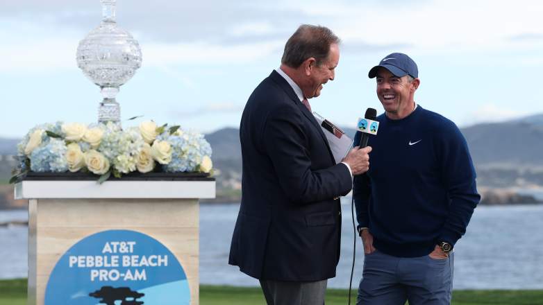 Jim Nantz interviews Rory McIlroy after Pebble Beach Pro-Am win