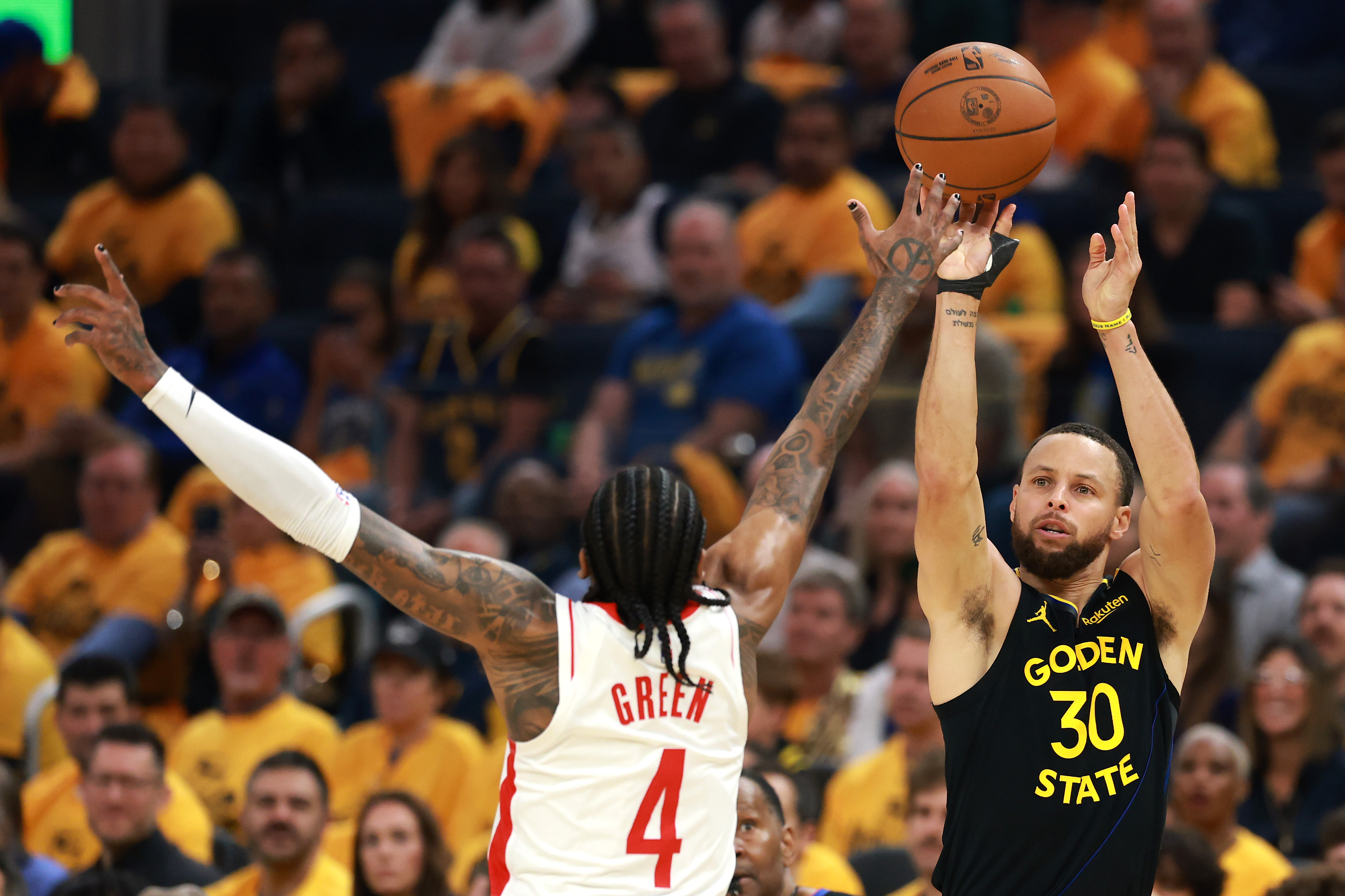 Jalen Green succumbs to Steph Curry in the former's first NBA playoff series. 