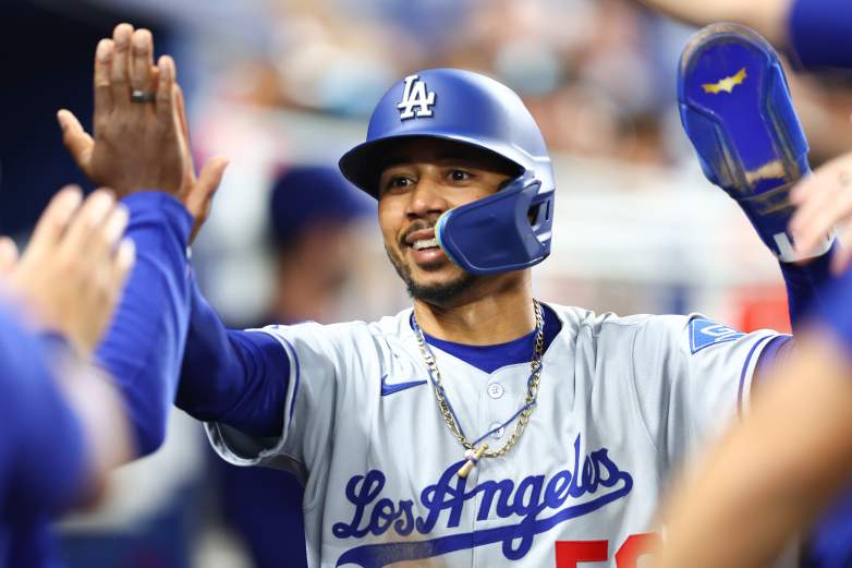 Los Angeles Dodgers shortstop Mookie Betts has played the same amount of games with the Dodgers as Boston Red Sox.