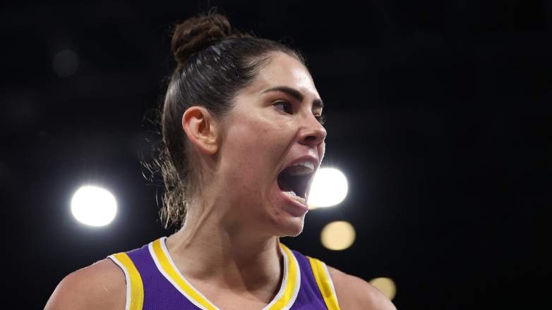 Kelsey Plum reacts during Sparks game after contract decision following Nneka Ogwumike return