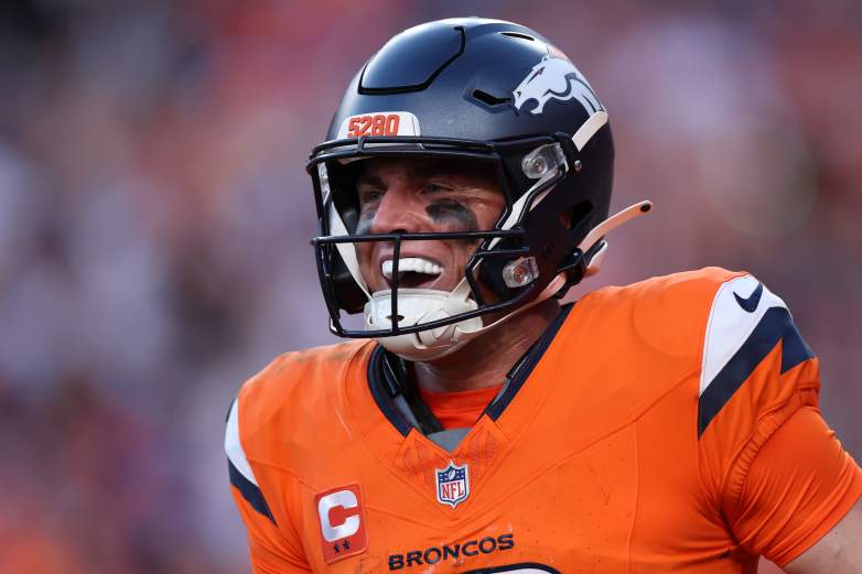 Denver Broncos quarterback Bo Nix during an NFL game.