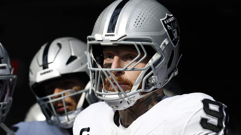 Maxx Crosby #98 of the Las Vegas Raiders continues to be linked to a Dallas Cowboys trade.