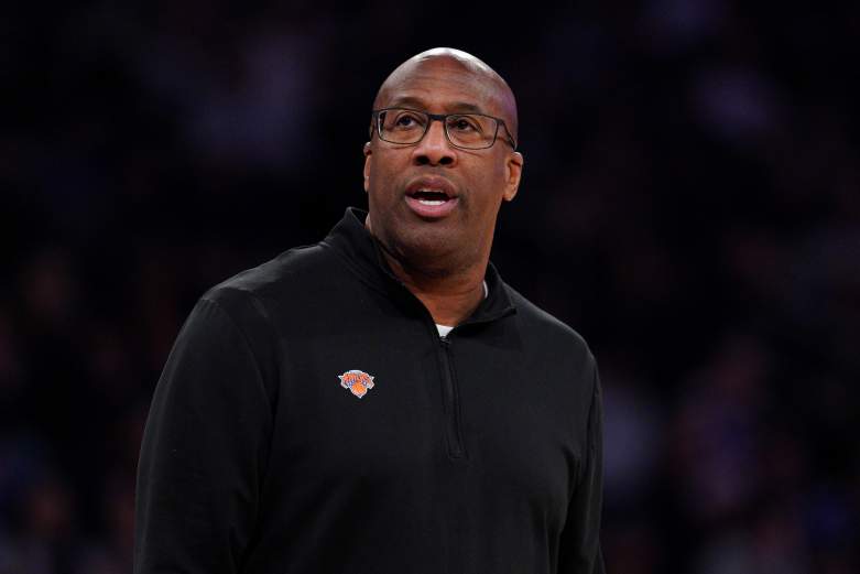 New York Knicks head coach Mike Brown during an NBA game.