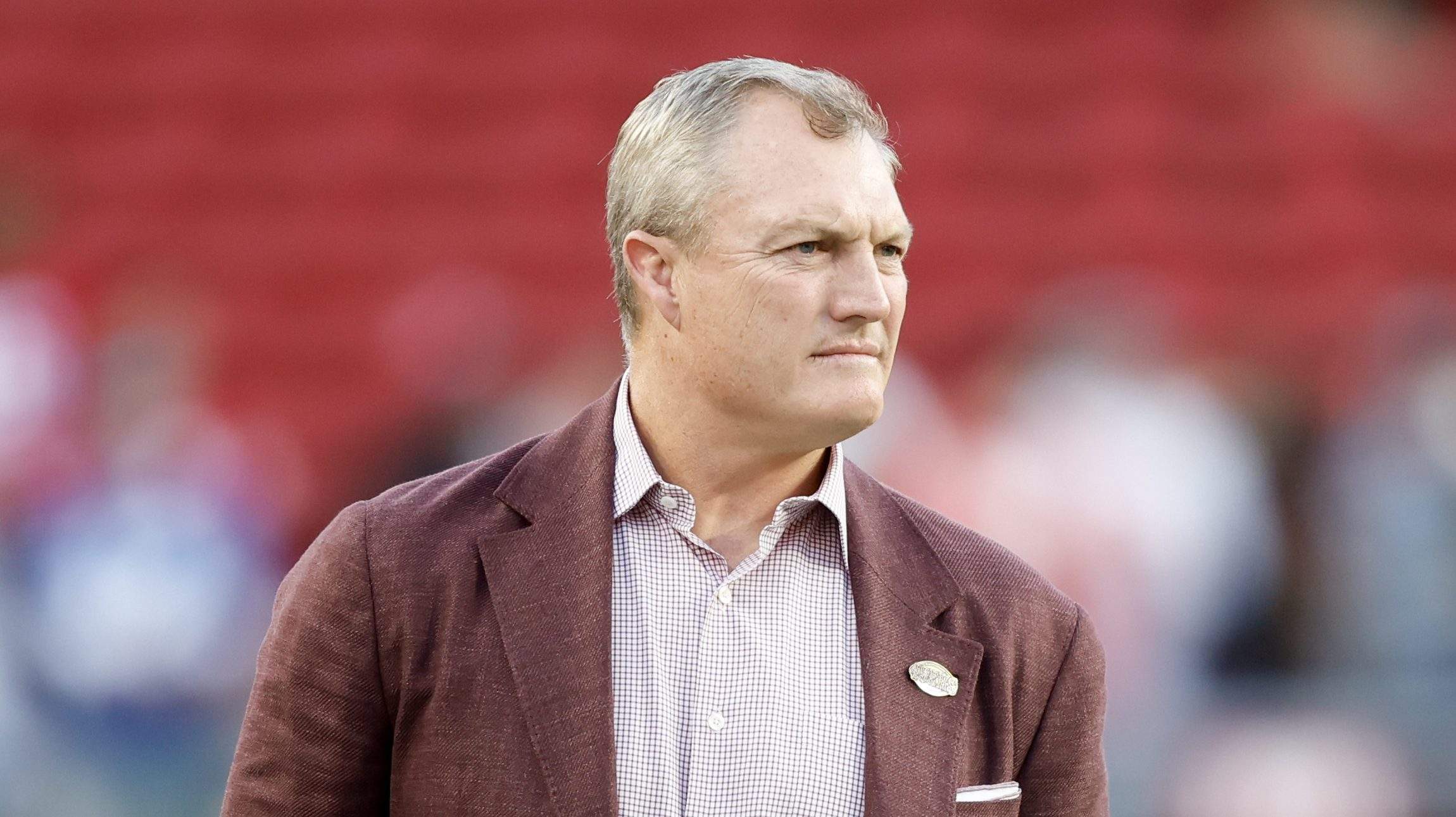 San Francisco 49ers general manager John Lynch during an NFL game.