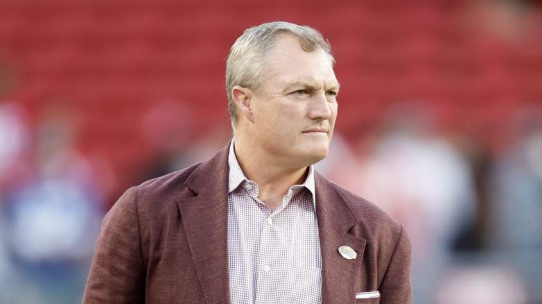 San Francisco 49ers general manager John Lynch during an NFL game.