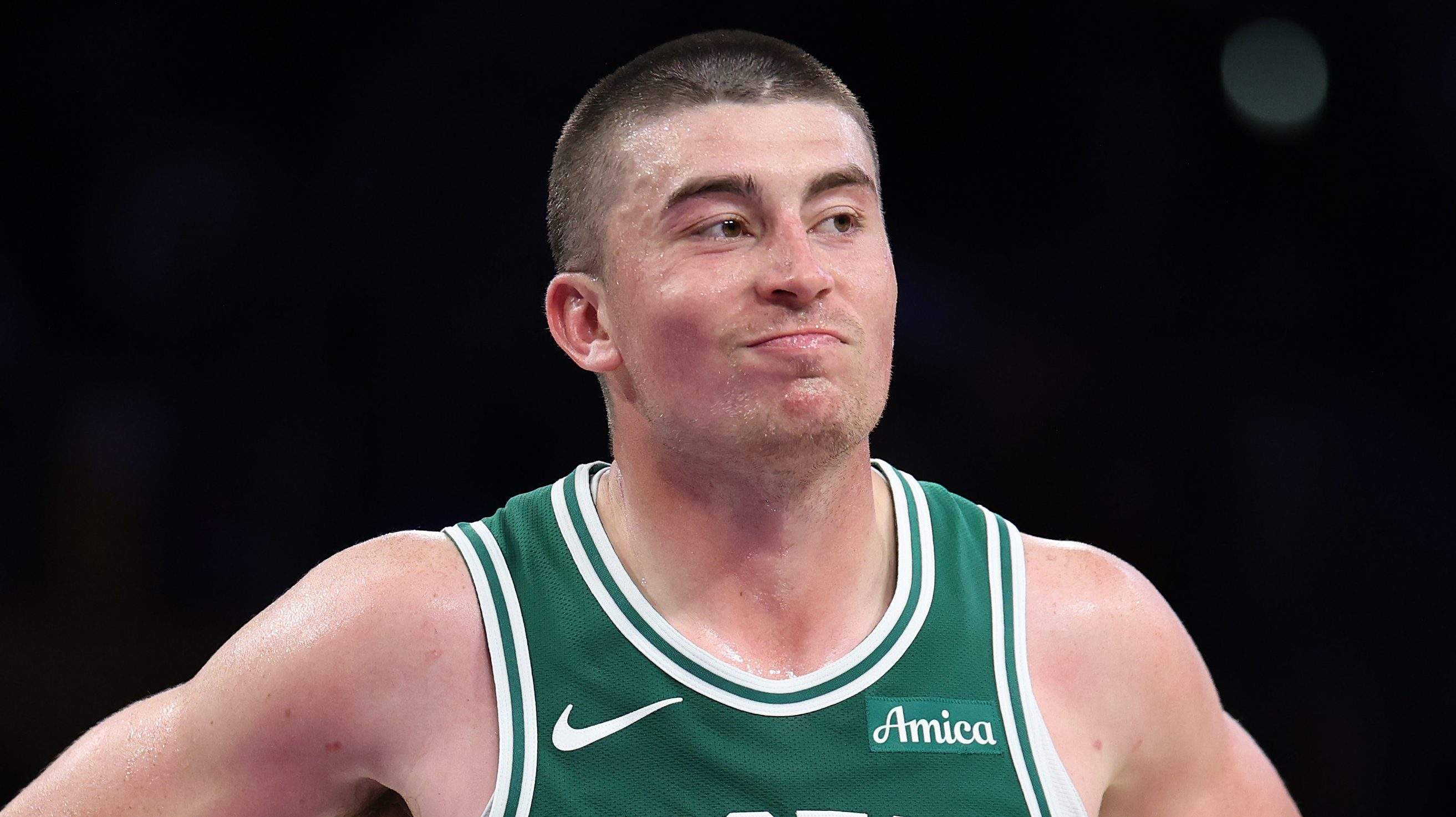 Payton Pritchard #11 of the Boston Celtics