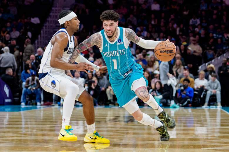 Charlotte Hornets star LaMelo Ball during an NBA game.