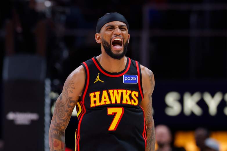 Atlanta Hawks guard Nickeil Alexander-Walker during an NBA game.