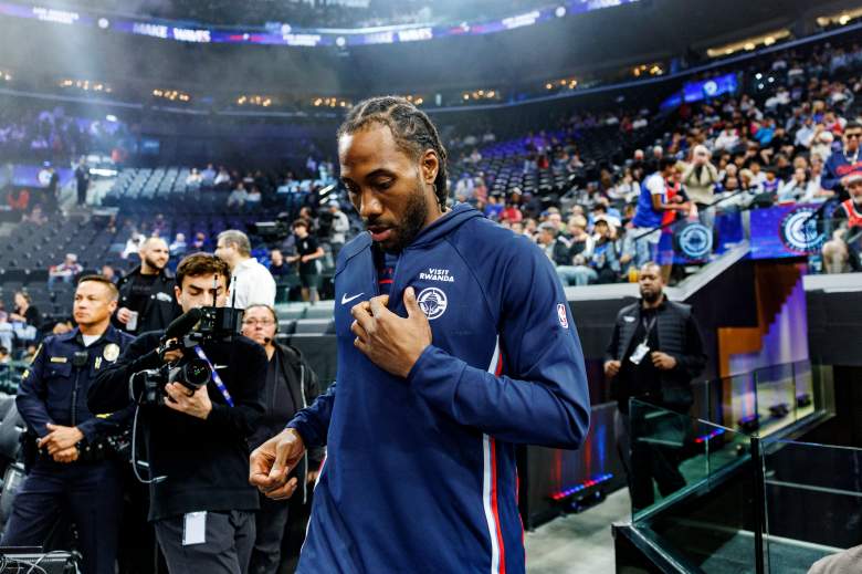 Los Angeles Clippers forward Kawhi Leonard during an NBA game.