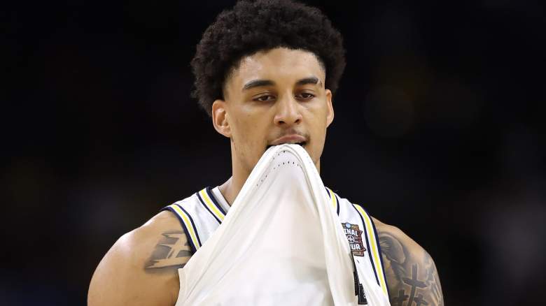 Yaxel Lendeborg #23 of the Michigan Wolverines will be a target in the NBA draft.